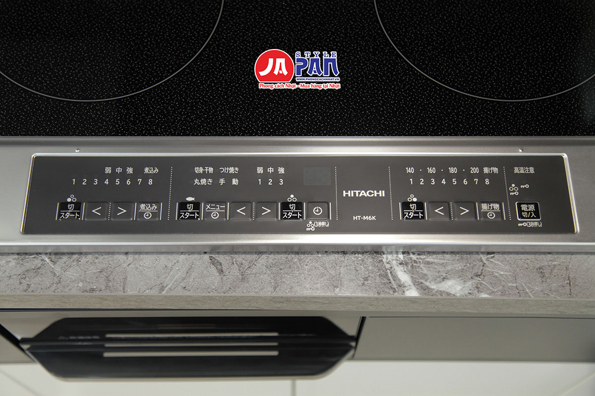 Bếp từ Hitachi HT-M6K mặt kính đen | 3 vùng nấu, lò nướng tiện lợi 6 Bếp từ Hitachi HT-M6K mặt kính đen | 3 vùng nấu, lò nướng tiện lợi - Ảnh 6