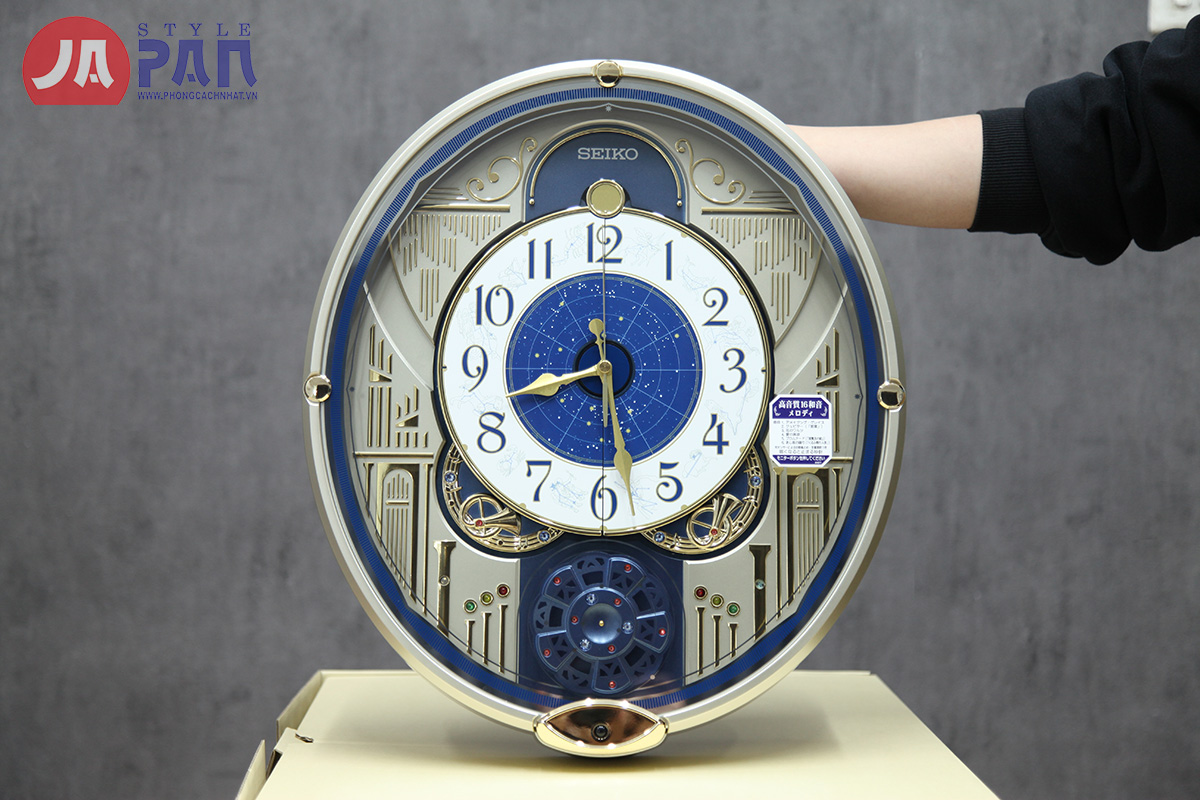 Đồng hồ Seiko RE582G nhạc chuông 12 chòm sao, cảm biến ánh sáng