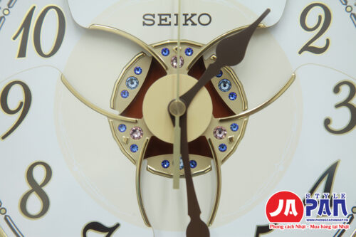 Đồng hồ treo tường Seiko RE580B | Khảm gỗ tự nhiên 27 Dong ho treo tuong Seiko RE580B 12