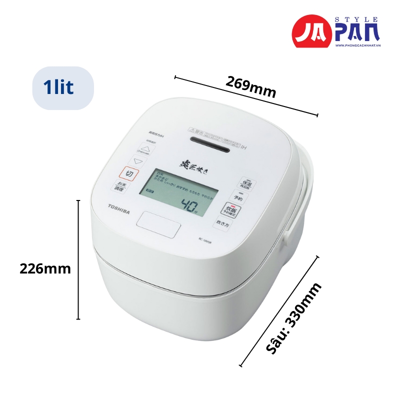 Thông số kỹ thuật Nồi cơm điện Toshiba RC-10VST (W)