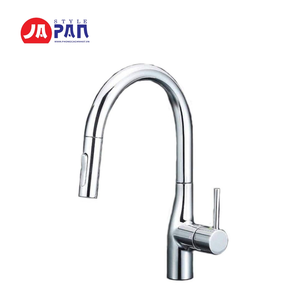Vòi rửa bát KVK KM6061EC| Rút đầu vòi | Made in Japan| Vòi cổ ngỗng 18 Vòi rửa bát KVK KM6061EC Rút đầu vòi