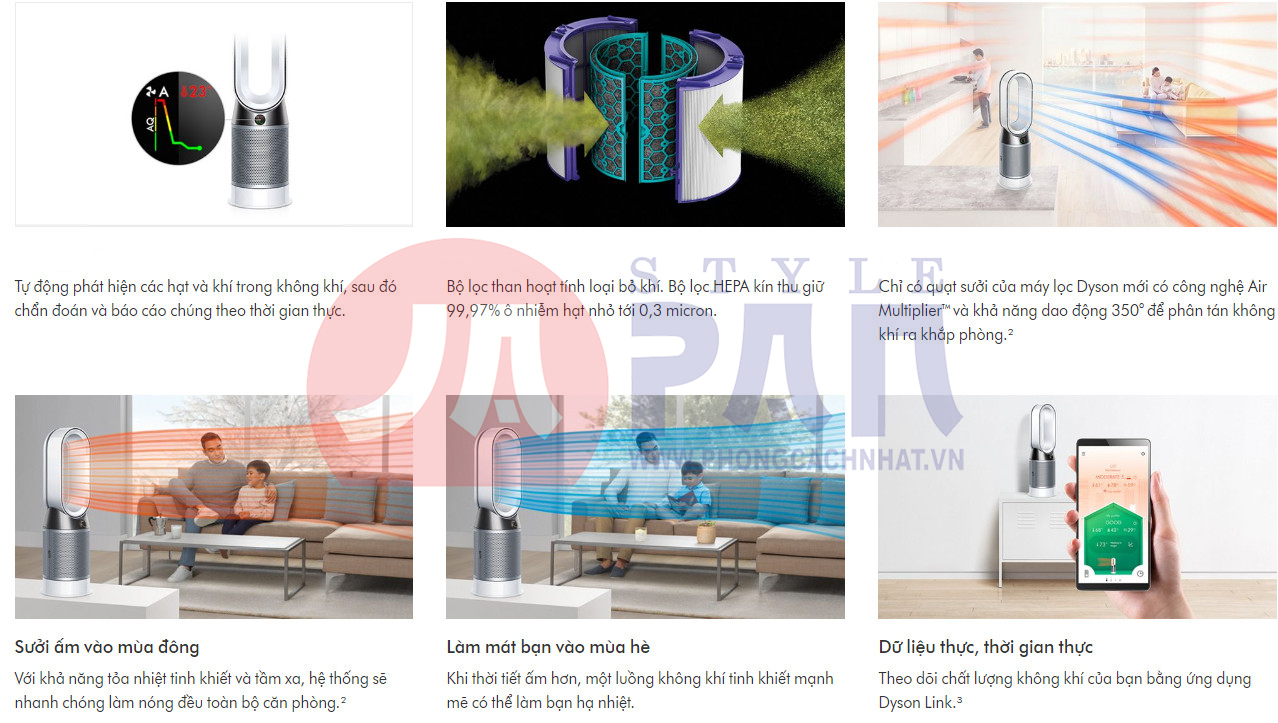 Quạt không cánh Dyson HP04 3 trong 1 - Tích hợp lọc không khí, sưởi ấm 25 Dyson HP04
