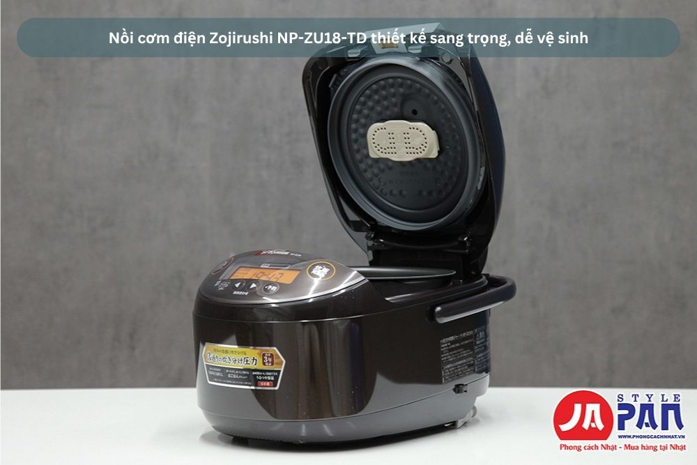 Nồi cơm điện Zojirushi NP-ZU18-TD nội địa Nhật 34 Nồi cơm điện Zojirushi NP-ZU18-TD thiết kế sang trọng, dễ vệ sinh