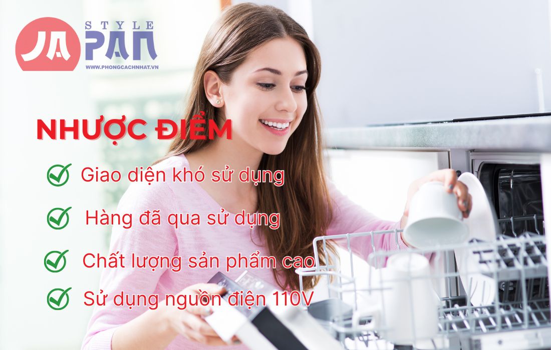 Có nên mua máy rửa bát nội địa Nhật không? Vì sao? 2 Nhược điểm của máy rửa bát nội địa Nhật