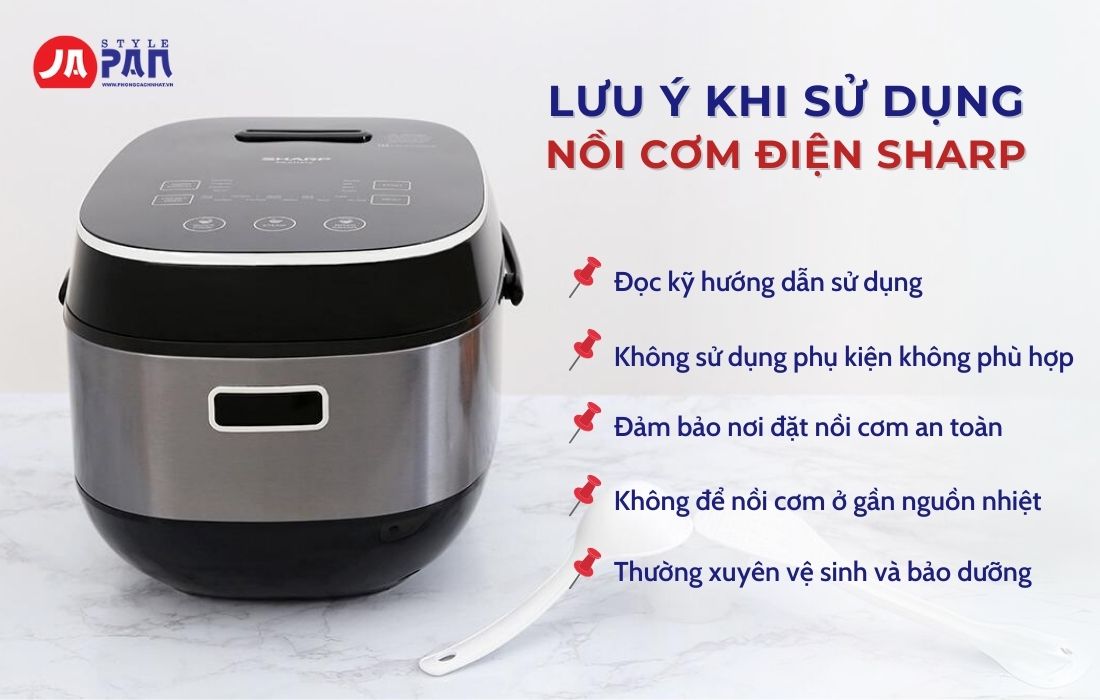 Cách Sử Dụng Nồi Cơm Điện Sharp Đúng Cách Từ A-Z 5 Lưu ý an toàn khi sử dụng nồi cơm điện Sharp