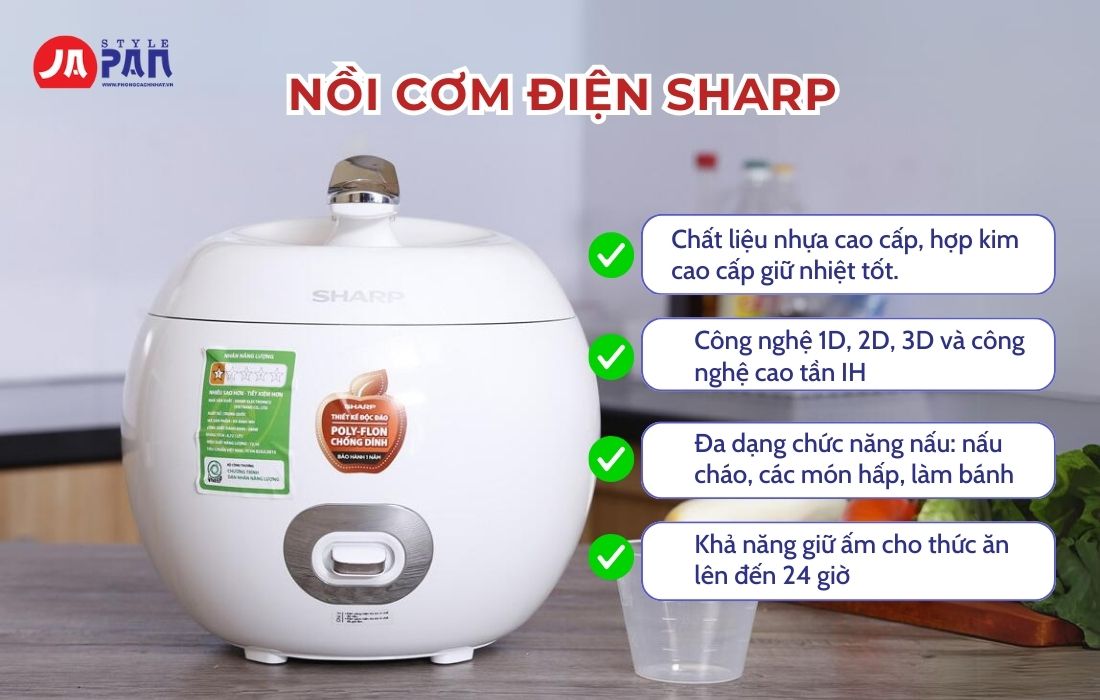 Nên Mua Nồi Cơm Điện Hãng Nào? Top 5 Nồi Cơm Điện Tốt Nhất 2025 5 Nên mua nồi cơm điện hãng nào - Nồi cơm điện Sharp