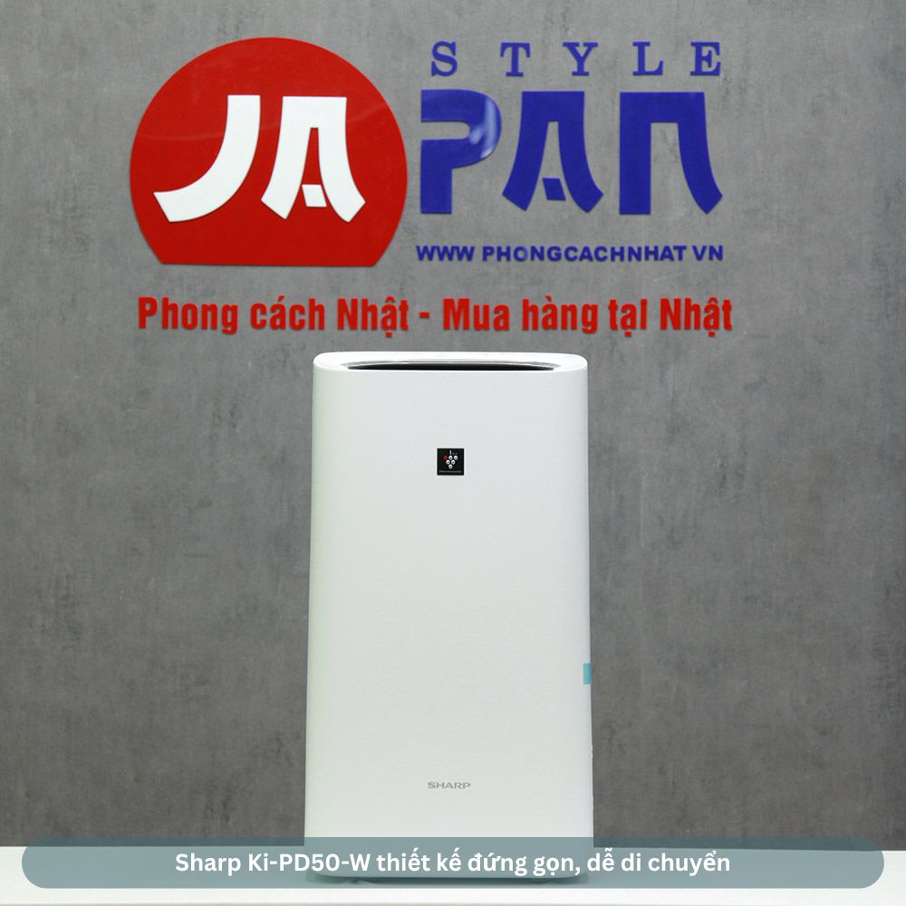 Máy lọc không khí Sharp Ki-PD50-W 3 trong 1 | Hàng chính hãng nội địa Nhật 33 Sharp Ki-PD50-W thiết kế đứng gọn, dễ di chuyển