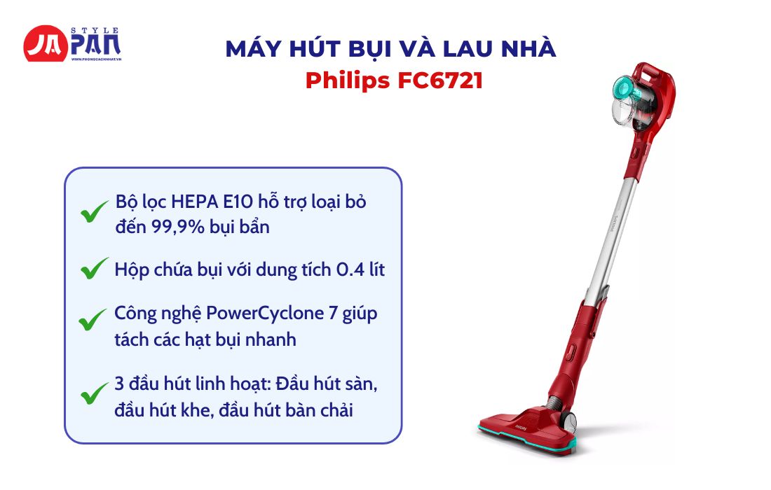 Top 5 Mẫu Máy Hút Bụi Gia Đình Tốt Nhất Hiện Nay 5 Máy hút bụi Philips FC6721
