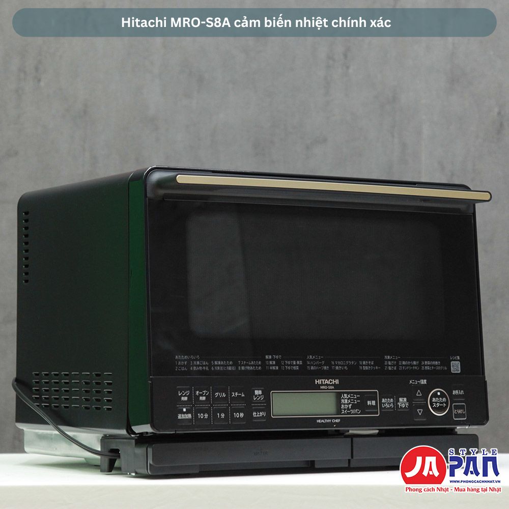 Lò vi sóng Hitachi MRO-S8A (K) màu đen - Nướng đối lưu 34 Hitachi MRO-S8A cảm biến nhiệt chính xác