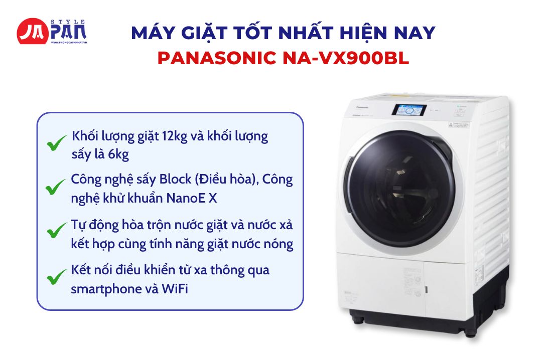 Máy giặt tốt nhất hiện nay - Máy giặt Panasonic NA-VX900BL