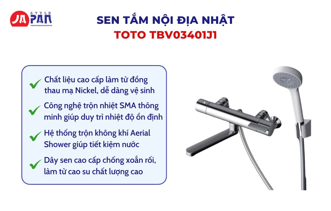 Sen Tắm Toto Nội Địa Nhật Có Tốt Không - Nên Mua Loại Nào? 3 Sen tắm Toto nội địa Nhật TBV03401J1