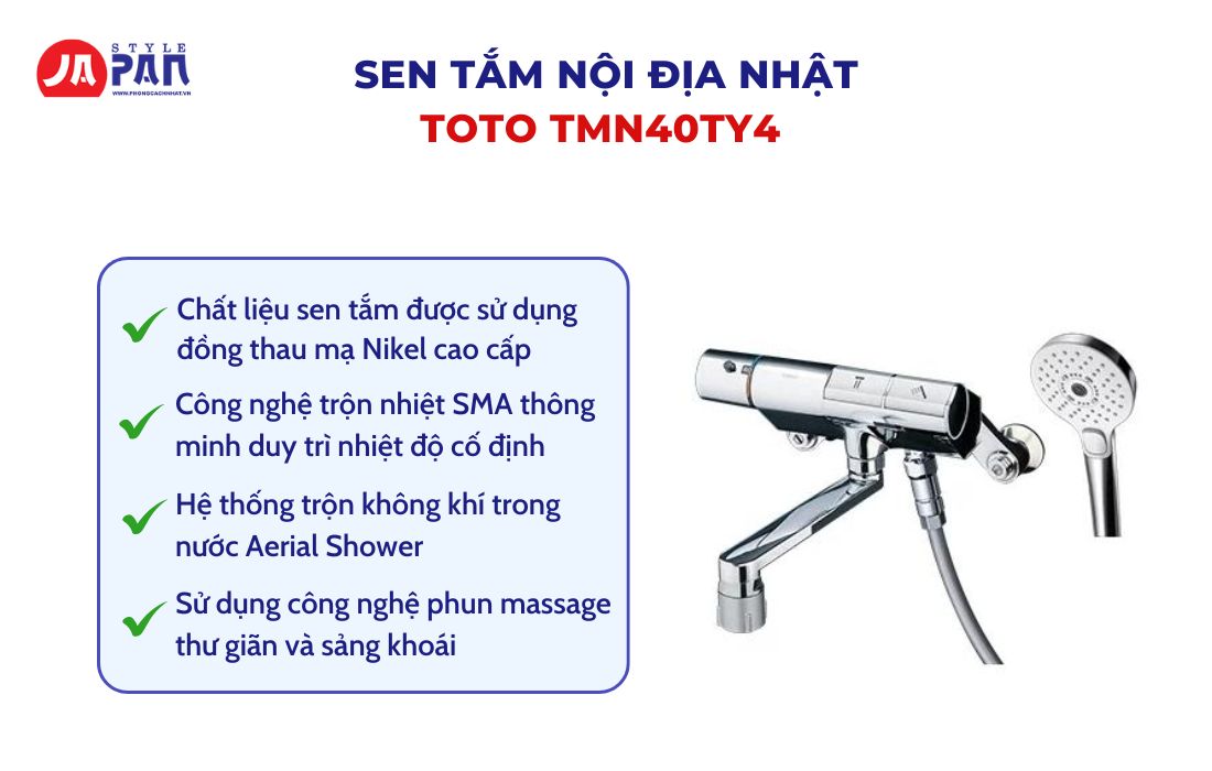 Sen Tắm Toto Nội Địa Nhật Có Tốt Không - Nên Mua Loại Nào? 4 Sen tắm Toto nội địa Nhật TMN40TY4