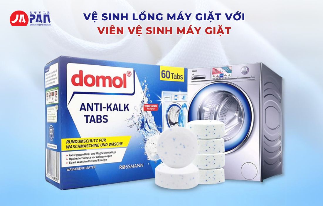 Vệ Sinh Lồng Máy Giặt Tại Nhà Đúng Cách Và Đơn Giản 3 Sử dụng viên vệ sinh máy giặt