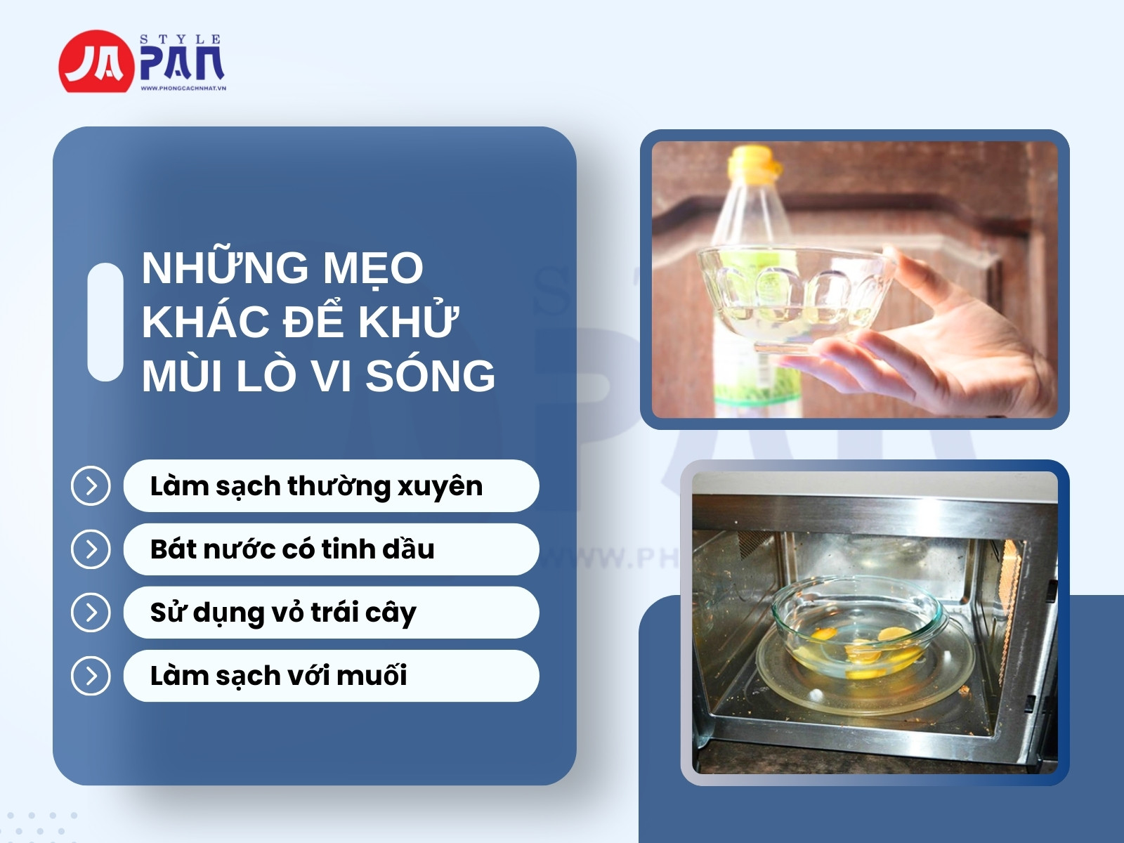 Những mẹo khác để khử mùi lò vi sóng