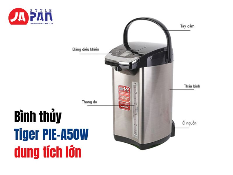 Bình thủy Tiger PIE-A50W điện 220V (hàng trưng bày) 30 Bình thủy Tiger PIE-A50W dung tích lớn