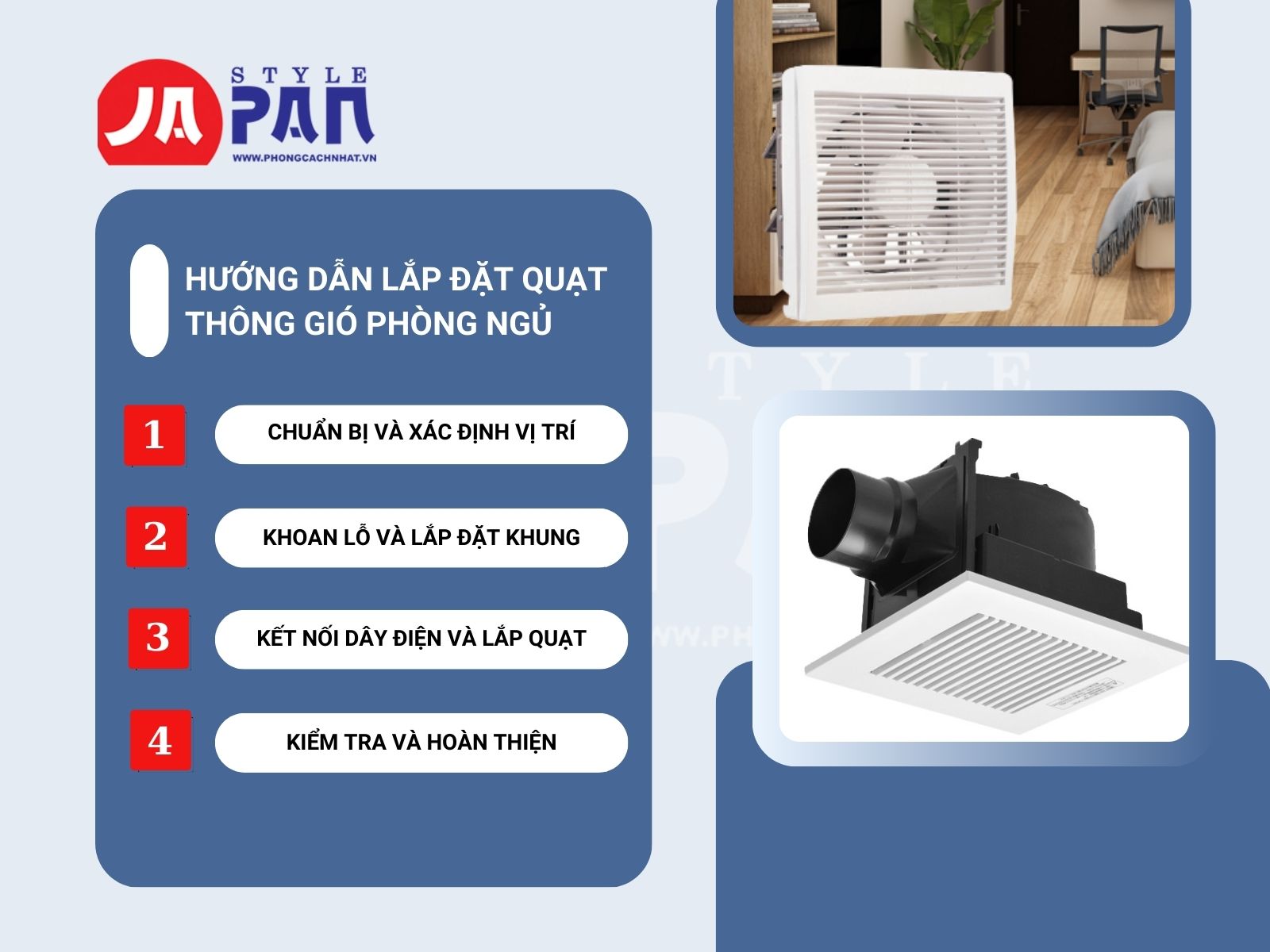 Hướng dẫn lắp đặt quạt thông gió