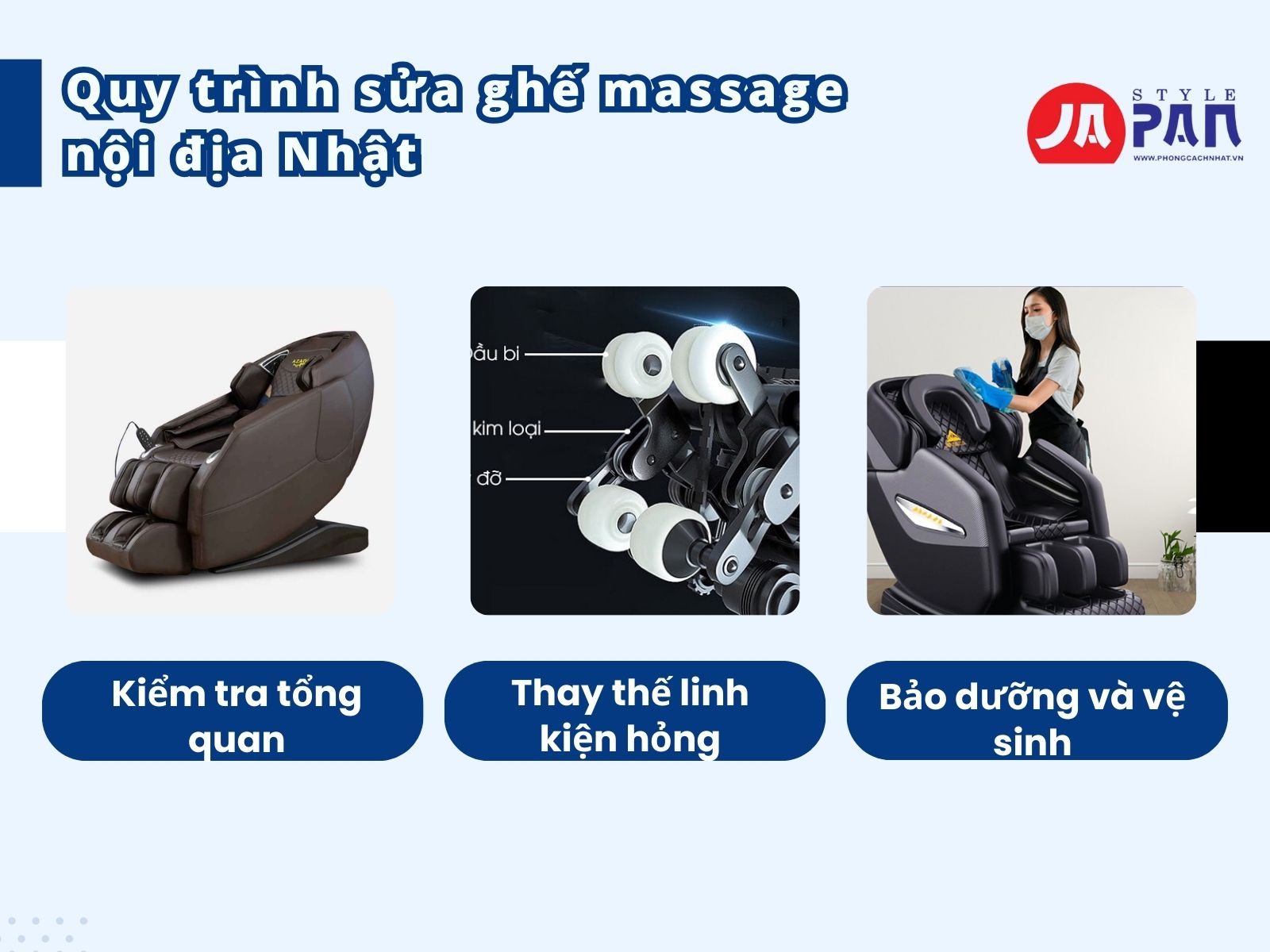 Hướng Dẫn Chi Tiết Về Sửa Ghế Massage Nội Địa Nhật 2 Quy trình sửa ghế massage nội địa Nhật