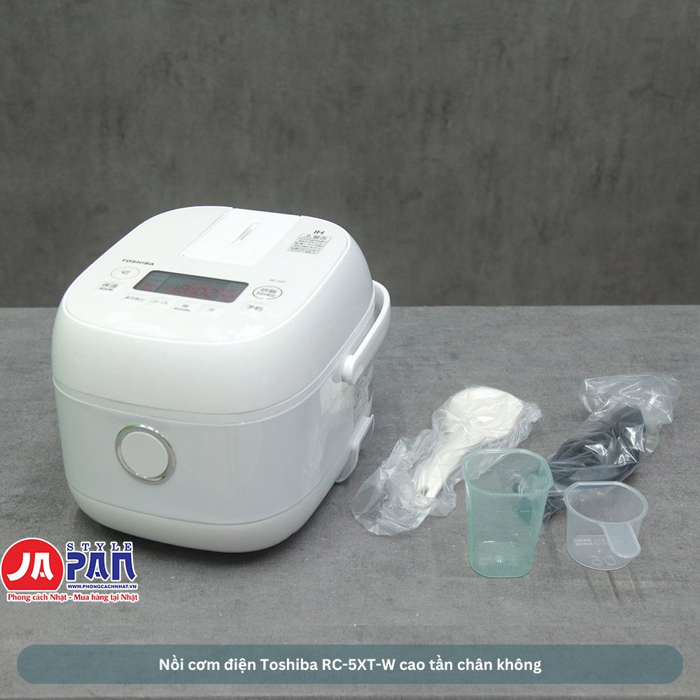 Nồi cơm điện Toshiba RC-5XT-W | 0.54L 26 Nồi cơm điện Toshiba RC-5XT-W cao tần chân không