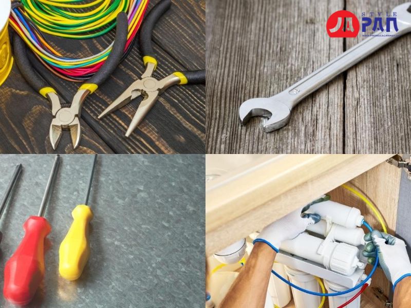 Hướng Dẫn Cách Lắp Máy Lọc Nước Đơn Giản Tại Nhà 2 Chuẩn bị dụng cụ lắp đặt máy lọc nước