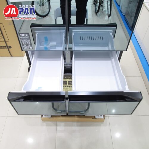 Tủ lạnh Hitachi R-HXCC62V |Dung tích 617L 22 Ngăn đá và ngăn đông tủ lạnh Hitachi R-HXCC62V-X