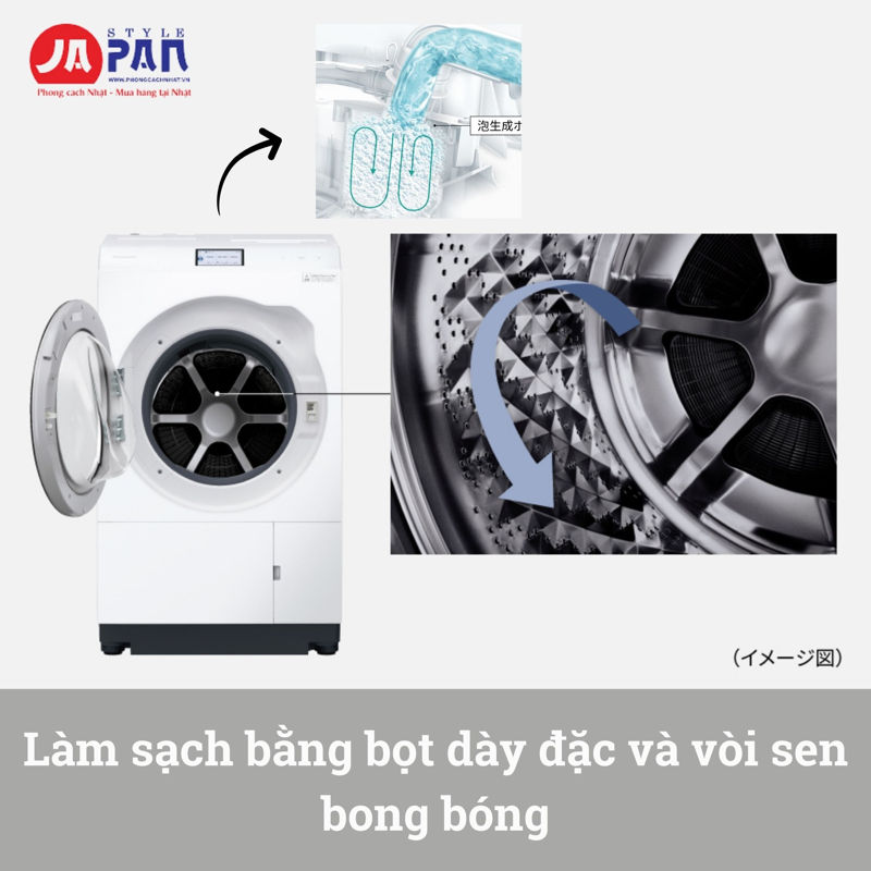 Máy giặt Panasonic NA-LX125DL-W | Giặt 12kg, sấy 6kg, nội địa Nhật 6 may giat panasonic na lx125dl w giat 12kg say 6kg 5
