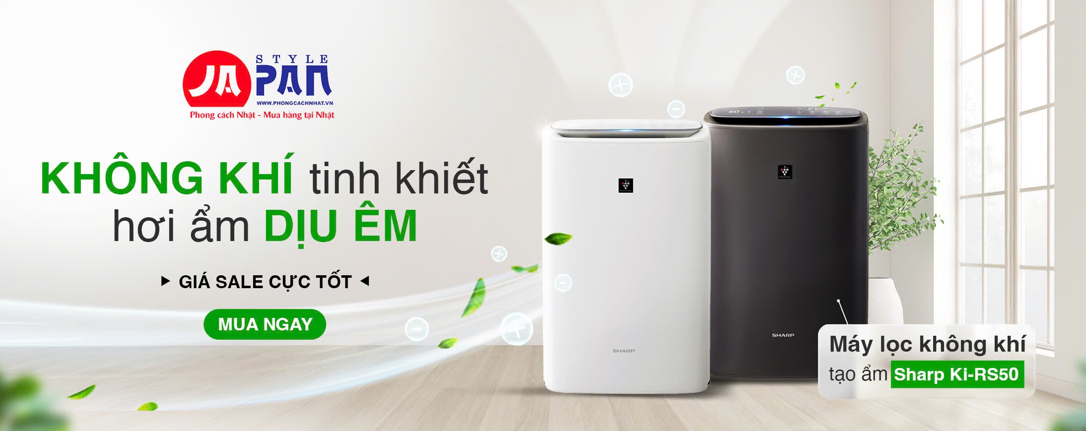 Trang chủ 12 Banner máy lọc không khí Sharp Ki-RS50-W