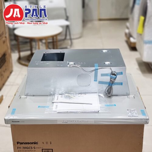 Hình ảnh tổng thể máy hút mùi Panasonic FY-7HGC5-S khi vừa khui hộp