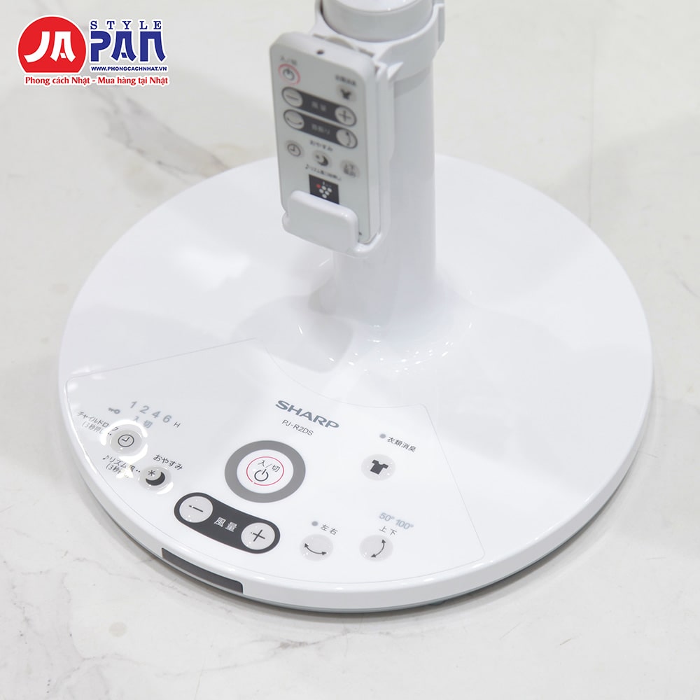 Quạt Sharp PJ-R2DS | Quạt tuần hoàn động cơ DC, xoay 3D 10 Chân đế quạt Sharp PJ-R2DS chắc chắn