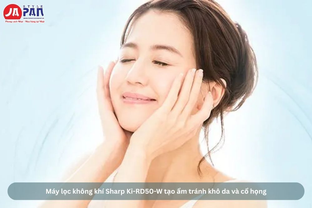 Máy lọc không khí Sharp KI-RD50-W | Tạo ẩm, Hút ẩm, lọc khí 3 trong 1 33 Máy lọc không khí Sharp Ki-RD50-W tạo ẩm tránh khô da và cổ họng
