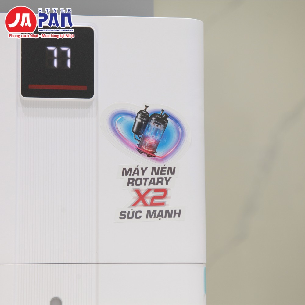 Máy hút ẩm Vtech365 VT-HA350-W sử dụng máy nén Rotary nhân 2 sức mạnh