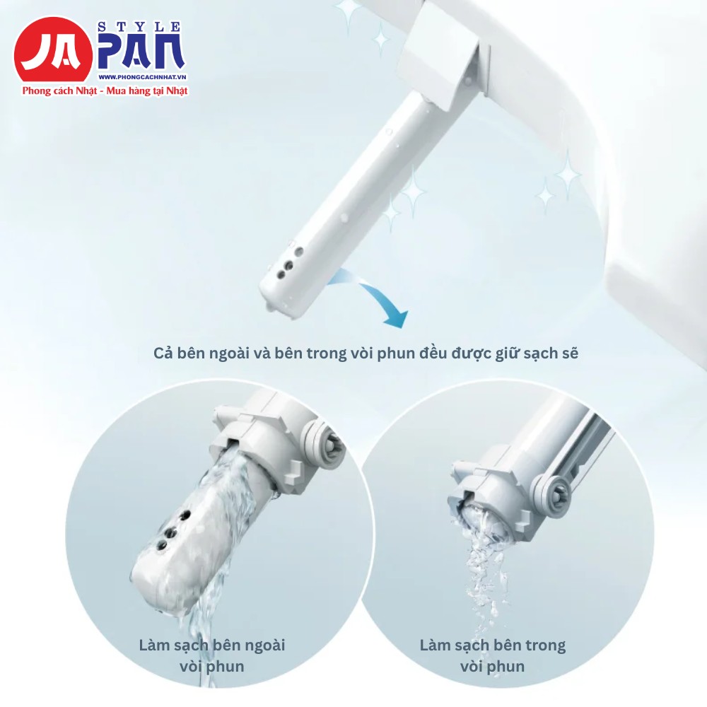 Chức năng tự làm sạch vòi của Nắp bồn cầu Toto KM Series