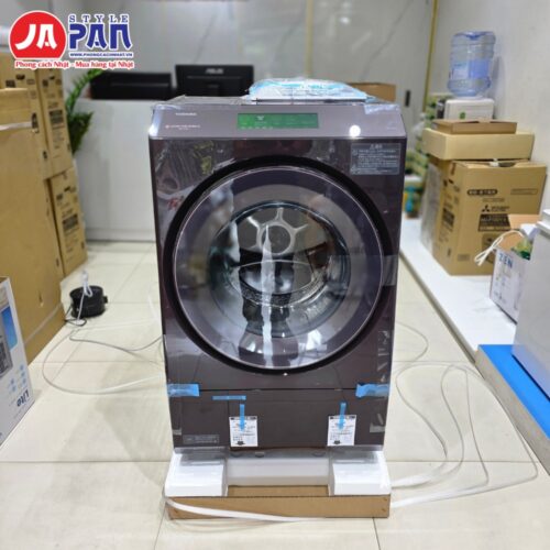 Mặt trước máy giặt Toshiba TW-127XP4 cửa kính lớn