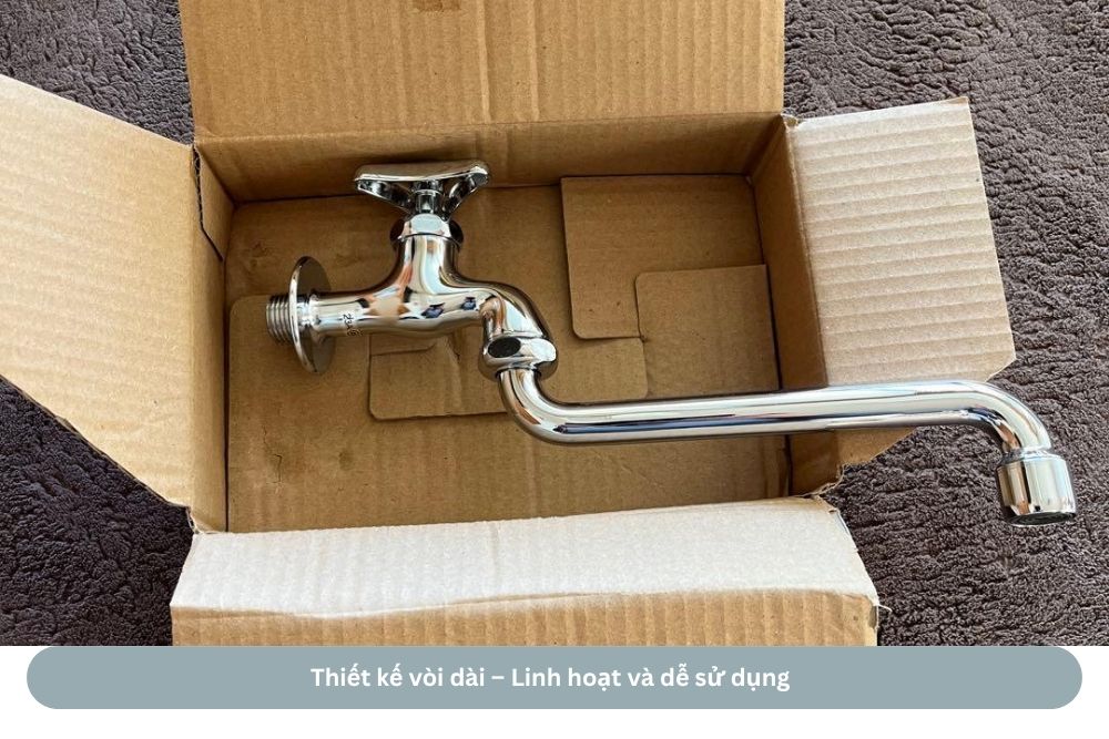 Vòi lạnh dài Lixil LF-12F (250) 2 Thiết kế vòi dài 250mm linh hoạt