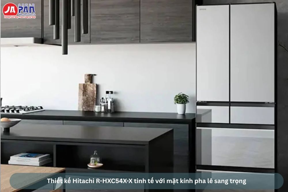 Tủ lạnh Hitachi R-HXC54X-X | 540L, mặt gương, model 2026 22 Thiết kế Hitachi R-HXC54X-X tinh tế với mặt kính pha lê sang trọng