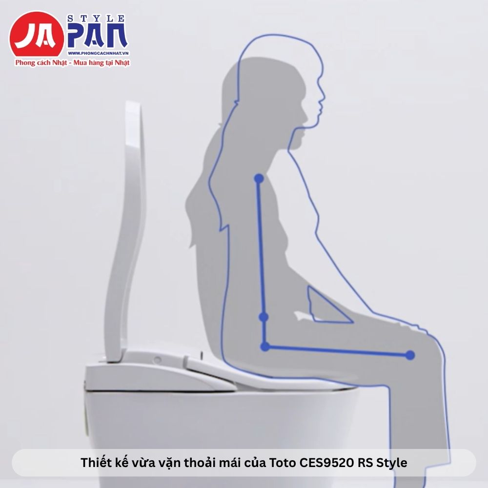 Thiết kế vừa vặn thoải mái của Toto CES9520 RS Style
