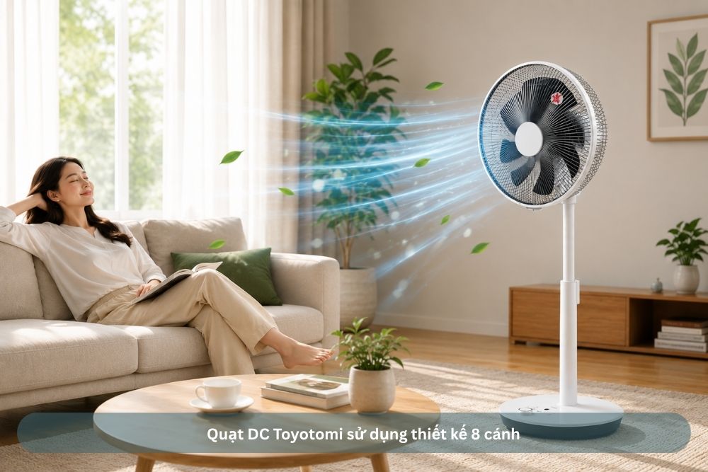 Quạt cây Toyotomi FS-DHT30R thiết kế 8 cánh thông minh
